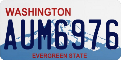 WA license plate AUM6976