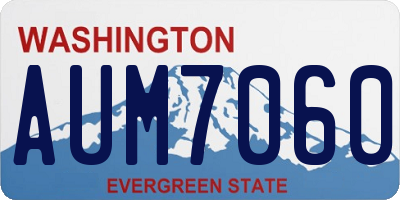 WA license plate AUM7060