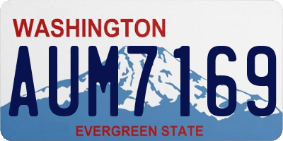 WA license plate AUM7169
