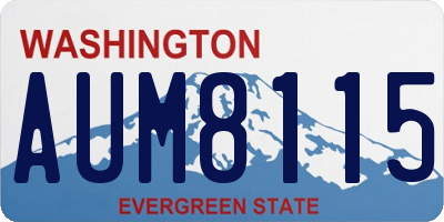 WA license plate AUM8115