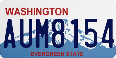 WA license plate AUM8154
