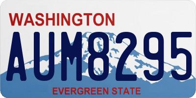 WA license plate AUM8295