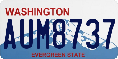 WA license plate AUM8737