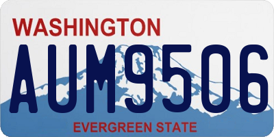 WA license plate AUM9506