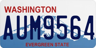 WA license plate AUM9564