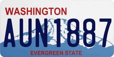 WA license plate AUN1887