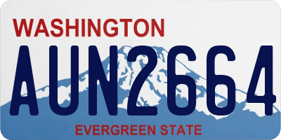 WA license plate AUN2664