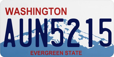 WA license plate AUN5215