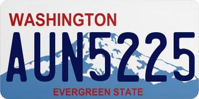 WA license plate AUN5225