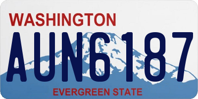 WA license plate AUN6187