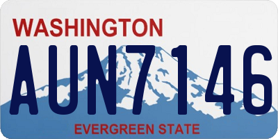 WA license plate AUN7146