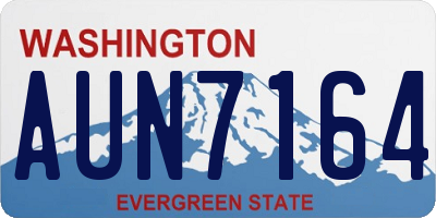 WA license plate AUN7164