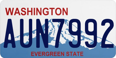 WA license plate AUN7992