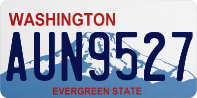 WA license plate AUN9527