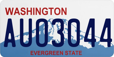WA license plate AUO3044