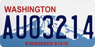 WA license plate AUO3214