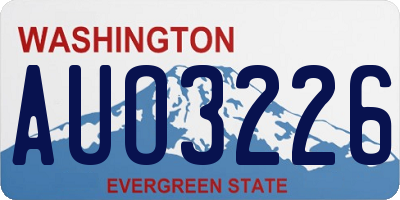 WA license plate AUO3226
