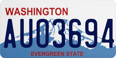 WA license plate AUO3694