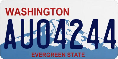 WA license plate AUO4244