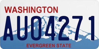 WA license plate AUO4271