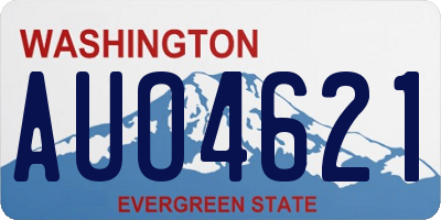 WA license plate AUO4621