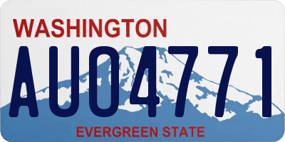 WA license plate AUO4771