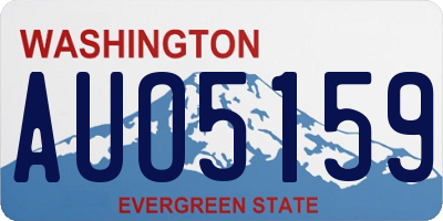 WA license plate AUO5159