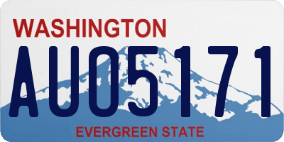 WA license plate AUO5171