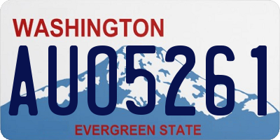 WA license plate AUO5261