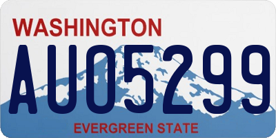 WA license plate AUO5299