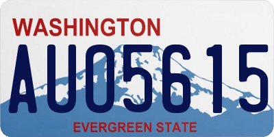 WA license plate AUO5615