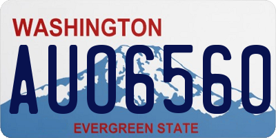 WA license plate AUO6560