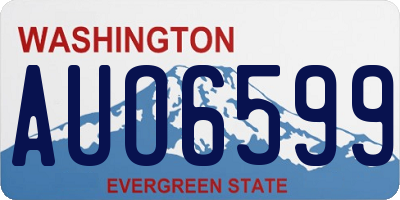 WA license plate AUO6599