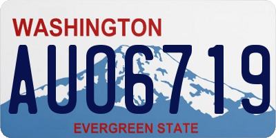 WA license plate AUO6719