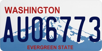 WA license plate AUO6773