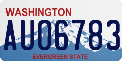 WA license plate AUO6783