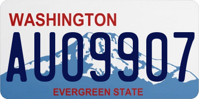 WA license plate AUO9907