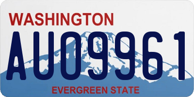 WA license plate AUO9961
