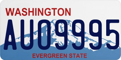 WA license plate AUO9995