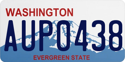 WA license plate AUP0438