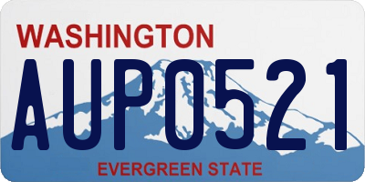 WA license plate AUP0521
