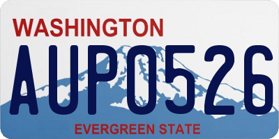 WA license plate AUP0526