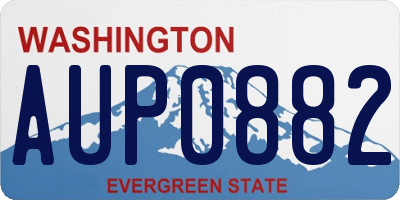WA license plate AUP0882