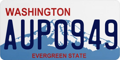 WA license plate AUP0949