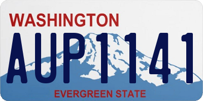 WA license plate AUP1141