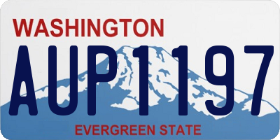 WA license plate AUP1197