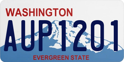 WA license plate AUP1201