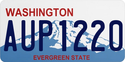 WA license plate AUP1220