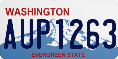 WA license plate AUP1263