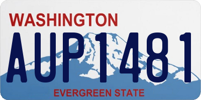 WA license plate AUP1481